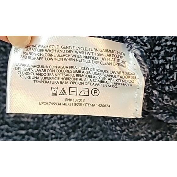 Orvis Chenille V-Neck Pullover Sweater Women’s Large Blue Long Sleeve Tunic - Picture 6 of 7